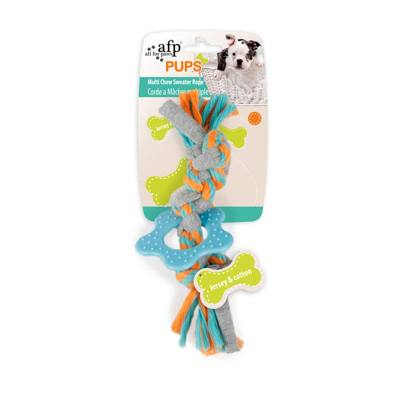 All for Paws AFP Dog Pups Multi Chew Sweater Ropetoy