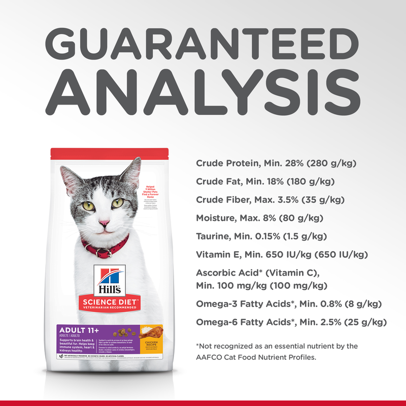 Hill's Science Diet Dry Cat Food Adult 11+ Senior