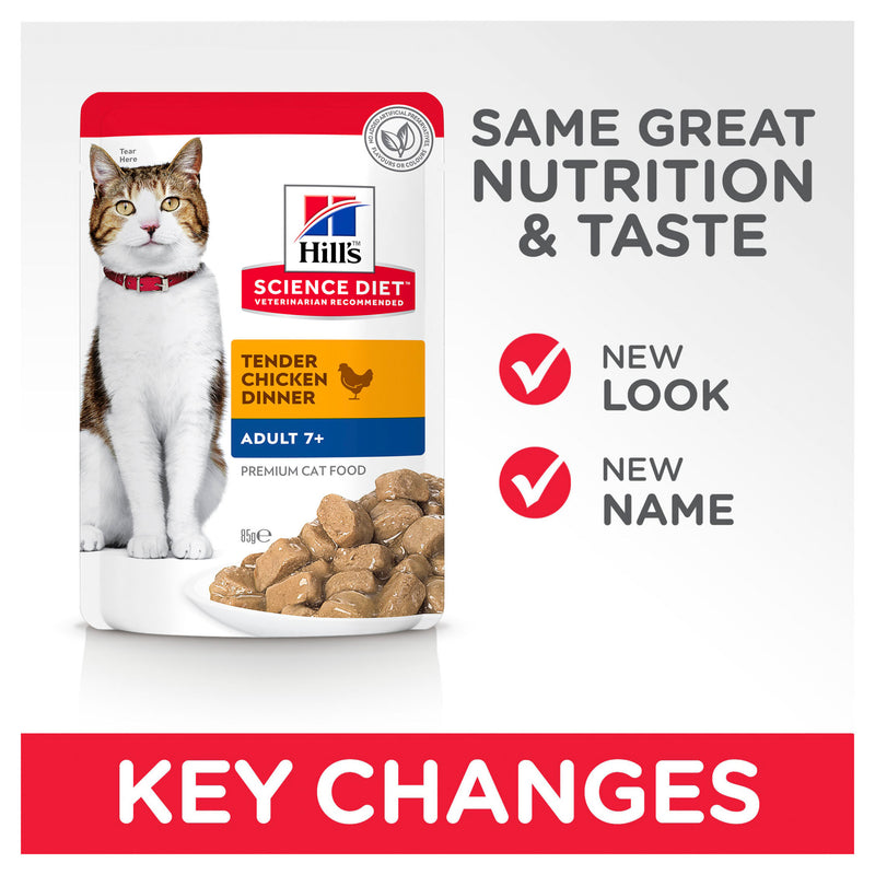 Hill's Science Diet Adult 7+ Tender Chicken Cat Food Pouches 08