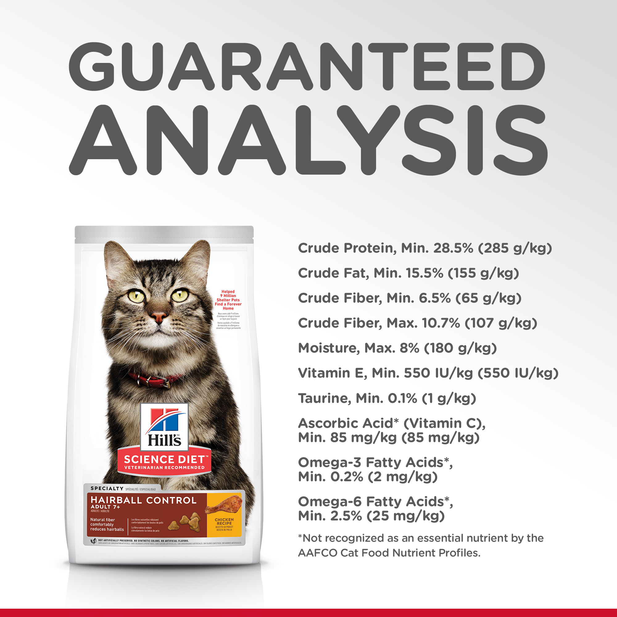 Hill's Science Diet Dry Cat Food Adult 7+ Senior Hairball Control