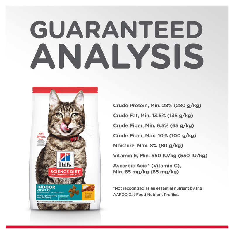 Hill's Science Diet Dry Cat Food Adult 7+ Senior Indoor