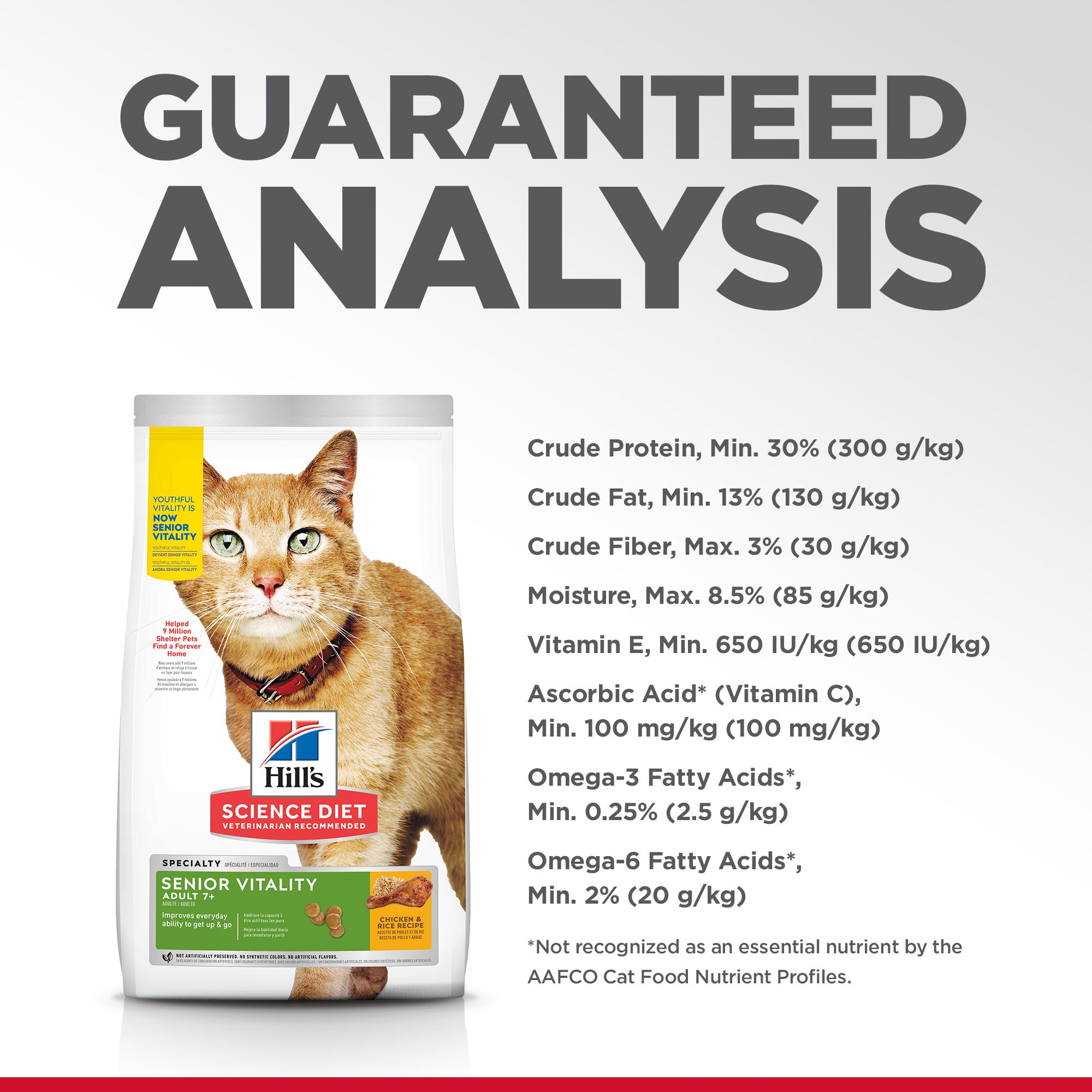 Hill's Science Diet Dry Cat Food Adult 7+ Senior Vitality