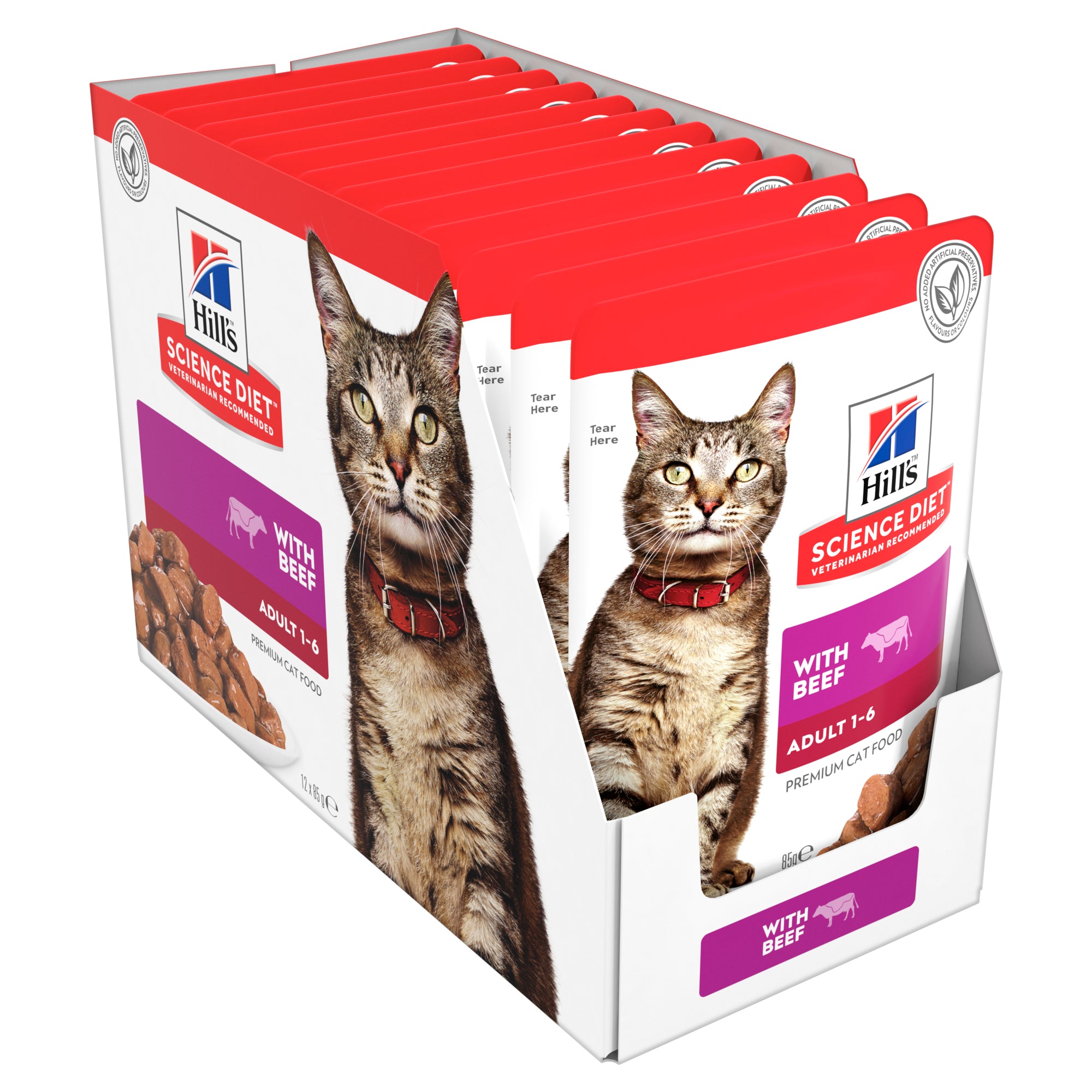 Hill's Science Diet Adult Beef Cat Food Pouches 08