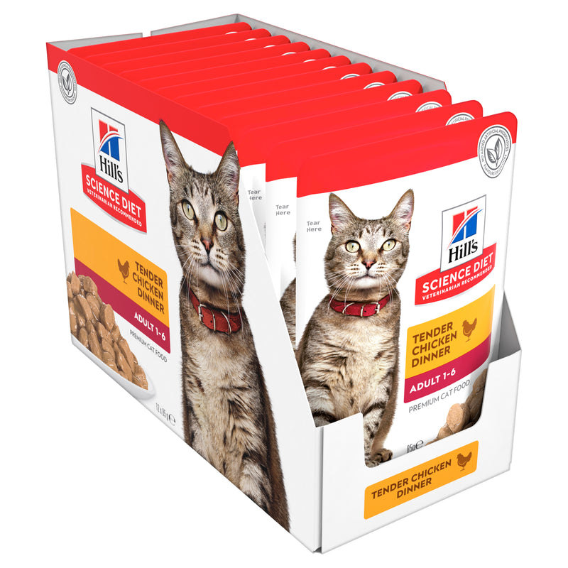 Hill's Science Diet Adult Tender Chicken Cat Food Pouches 02