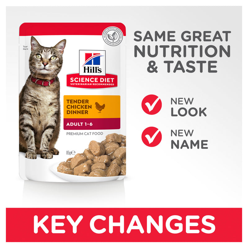 Hill's Science Diet Adult Tender Chicken Cat Food Pouches 06