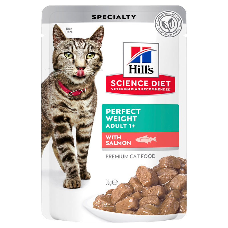 Hill's Science Diet Adult Perfect Weight Salmon Cat Food Pouches 05