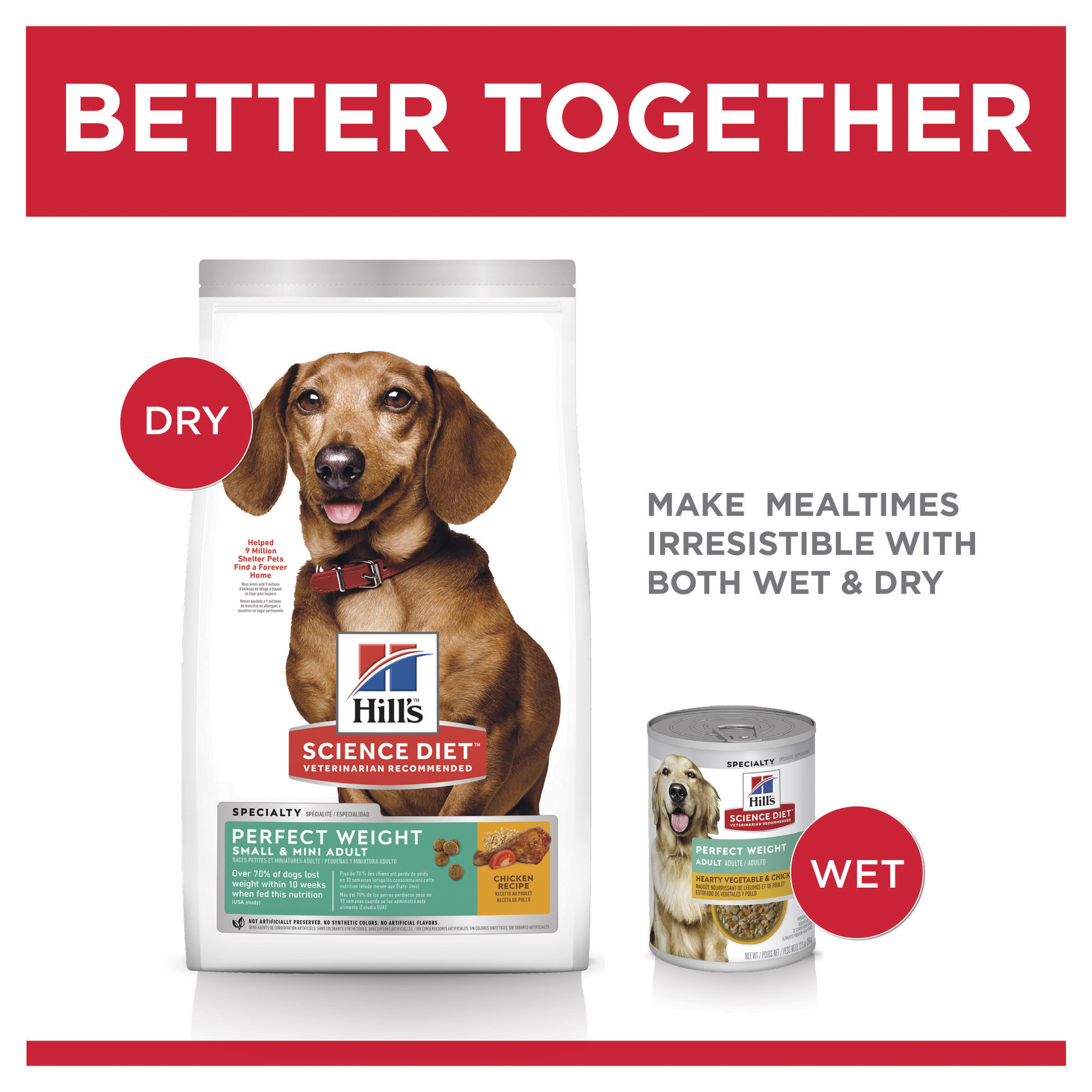 Hill's Science Diet Dry Dog Food Adult Perfect Weight Small & Mini
