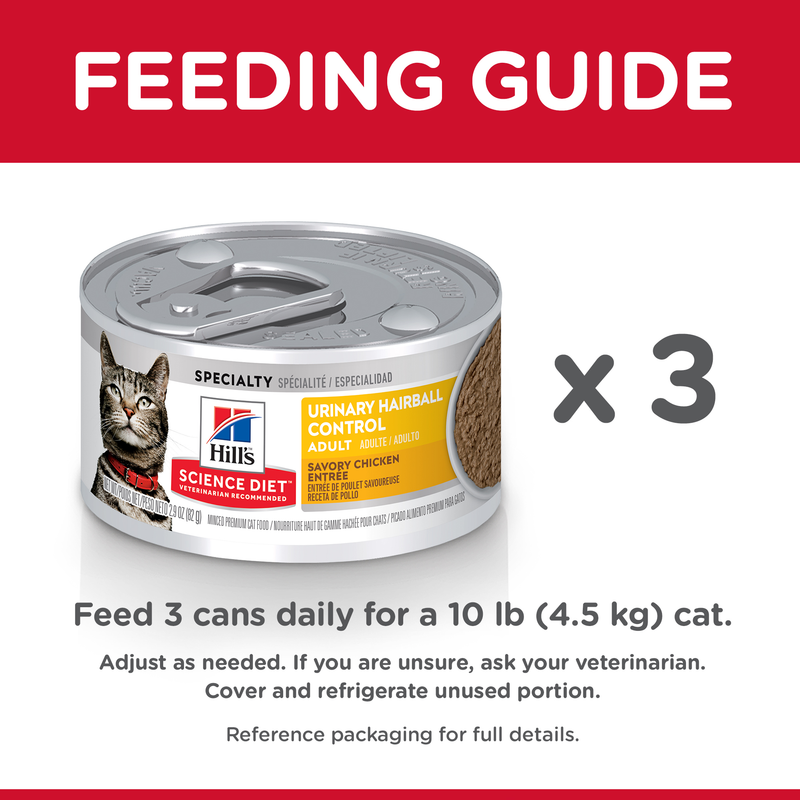 Hill's Science Diet Canned Cat Food Adult Urinary Hairball Control 09