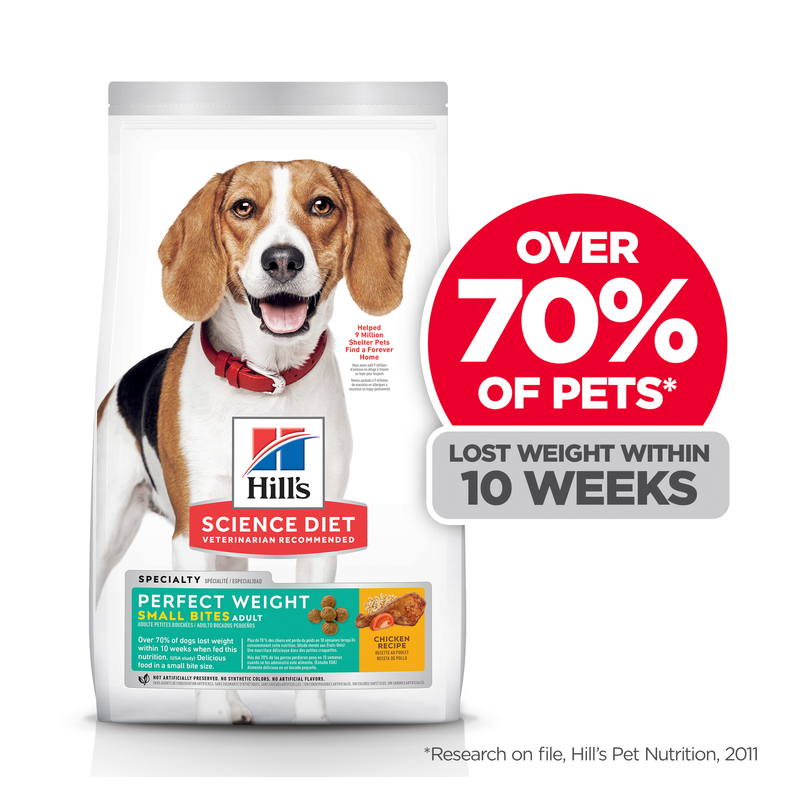 Hill's Science Diet Dry Dog Food Adult Perfect Weight Small Bites