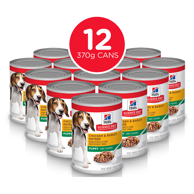Hill's Science Diet Canned Dog Food Puppy Chicken & Barley Entree 10