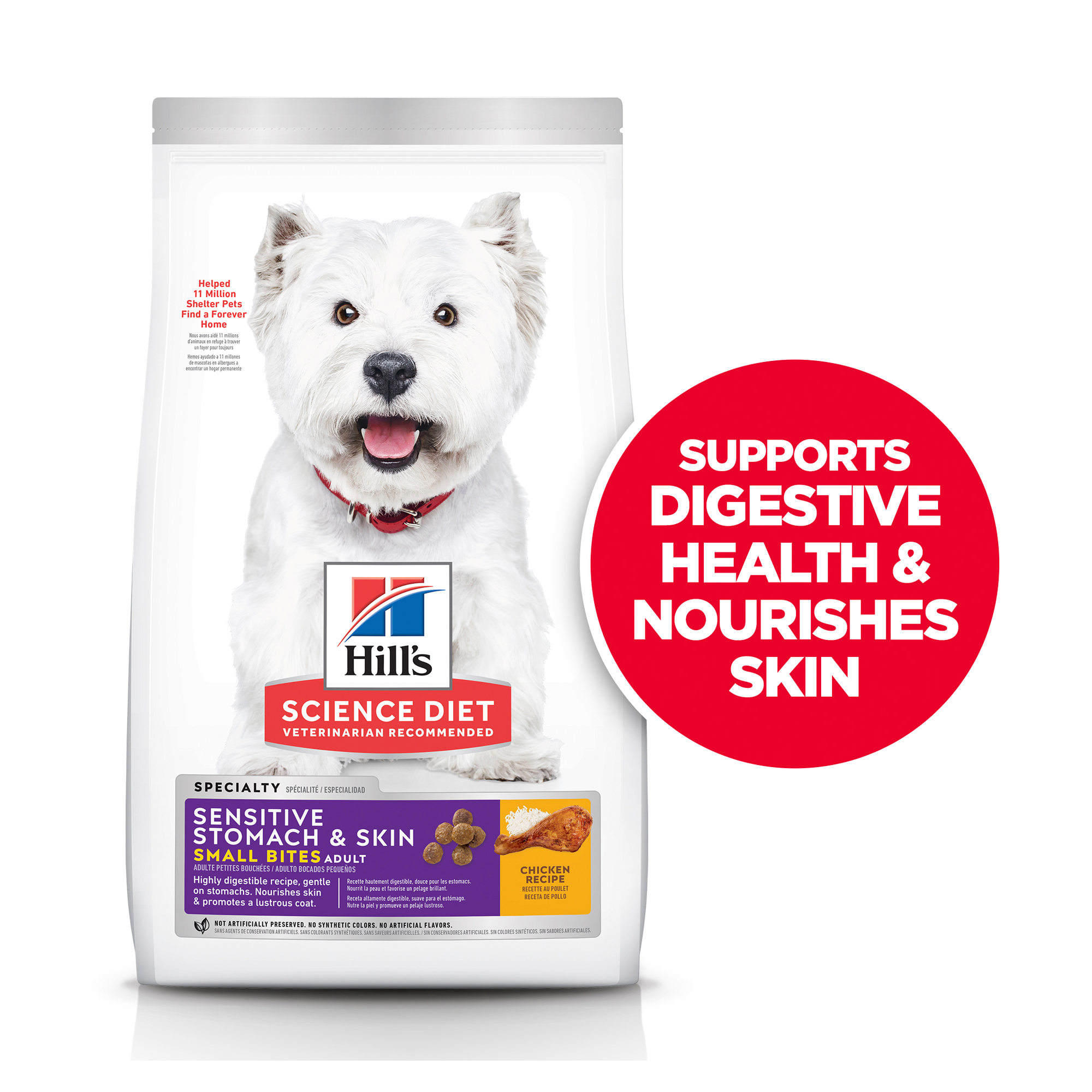 Hill's Science Diet Dry Dog Food Adult Sensitive Skin & Stomach Small Bites