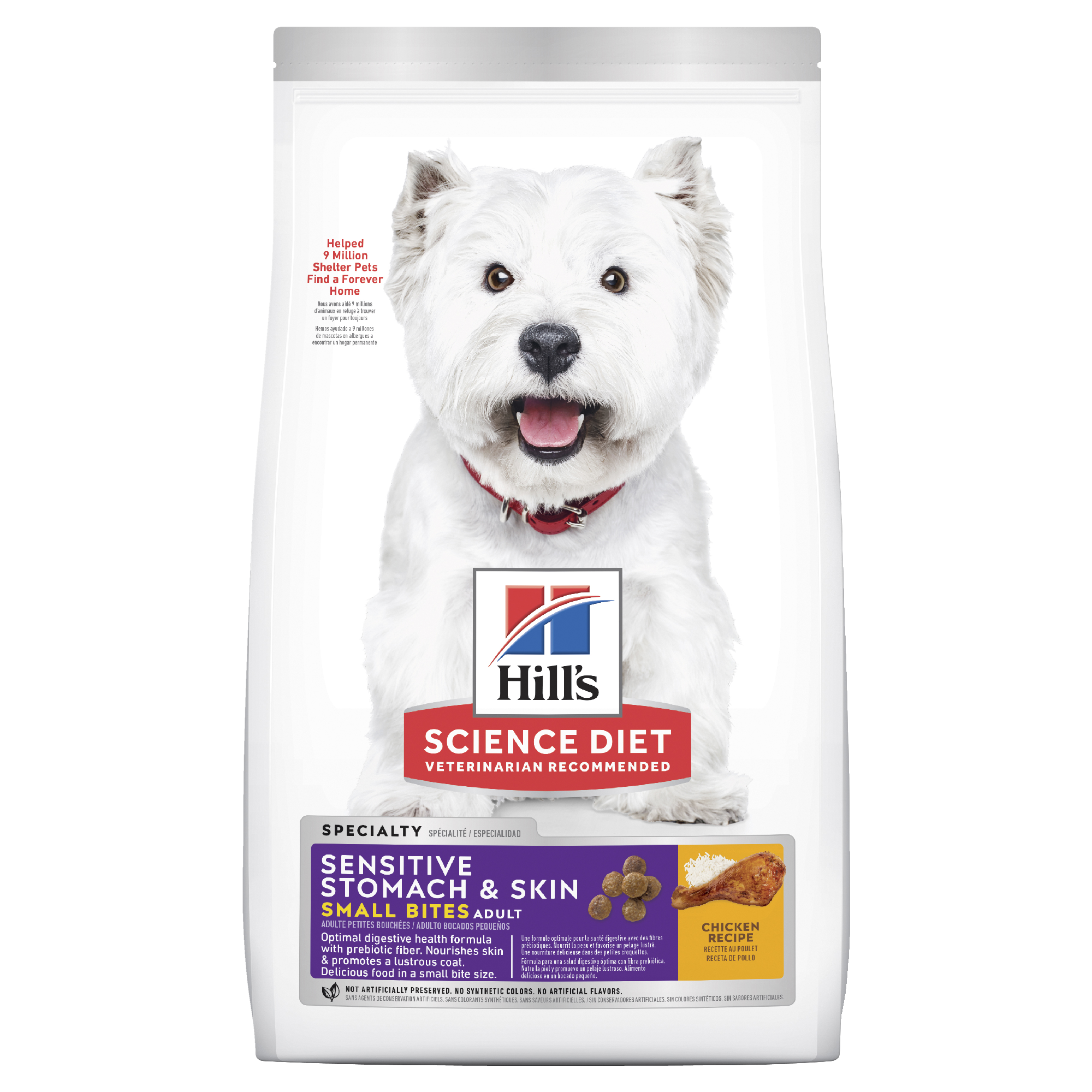 Hill's Science Diet Dry Dog Food Adult Sensitive Skin & Stomach Small Bites