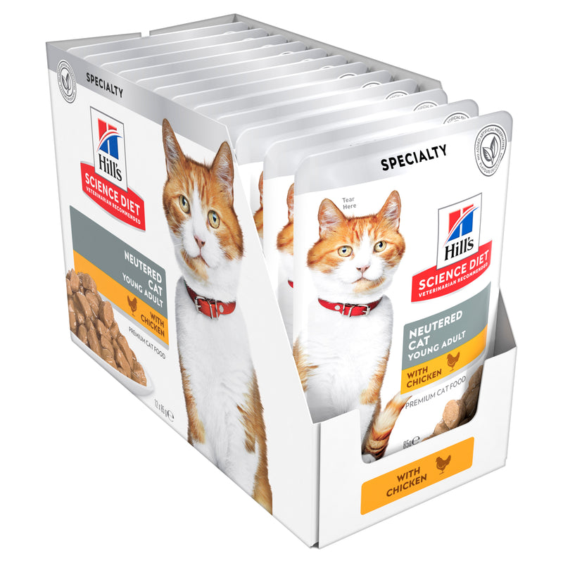 Hill's Science Diet Young Adult Neutered Cat Chicken Cat Food Pouches 02