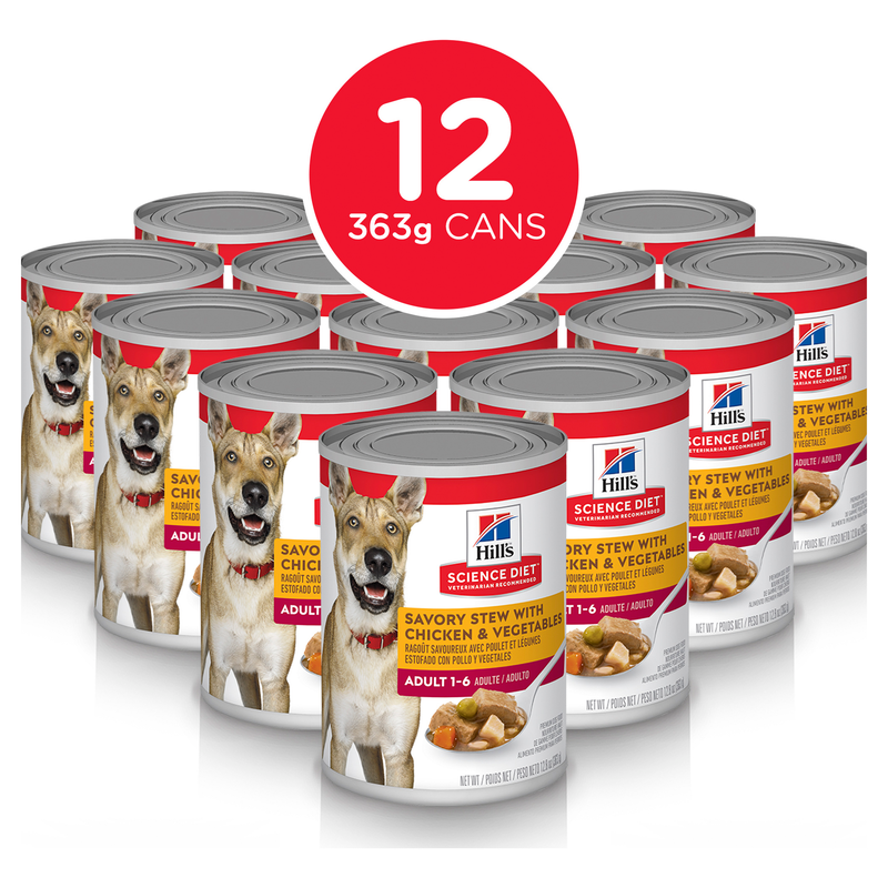 Hill's Science Diet Canned Dog Food Adult Savory Stew Chicken & Vegetable 03