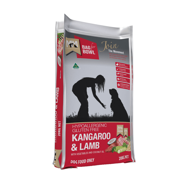 MfM Meals For Mutts Dry Dog Food Hypoallergenic Gluten Free Kangaroo & Lamb