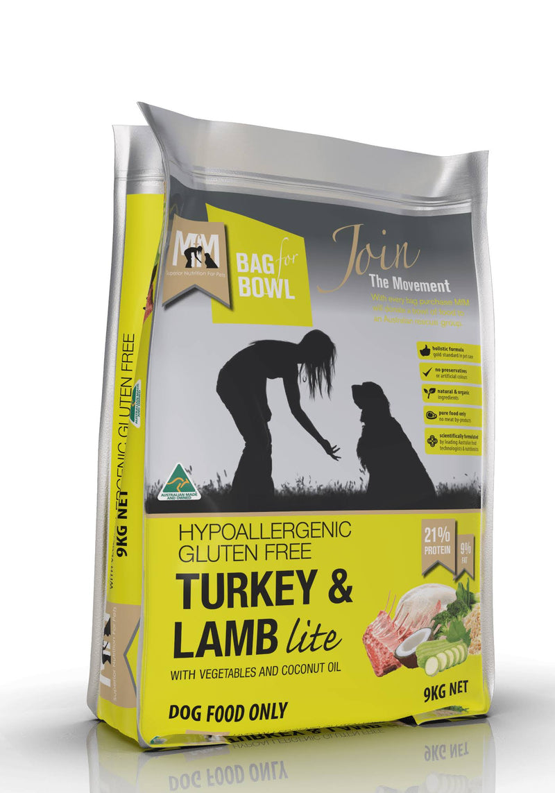 MfM Meals For Mutts Dry Dog Food Hypoallergenic Gluten Free Turkey & Lamb Lite