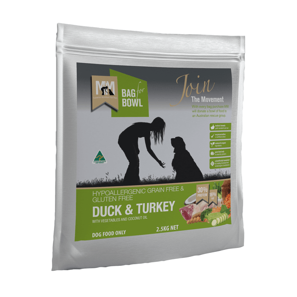 MfM Meals For Mutts Dry Dog Food Hypoallergenic Grain Free & Gluten Free Duck & Turkey