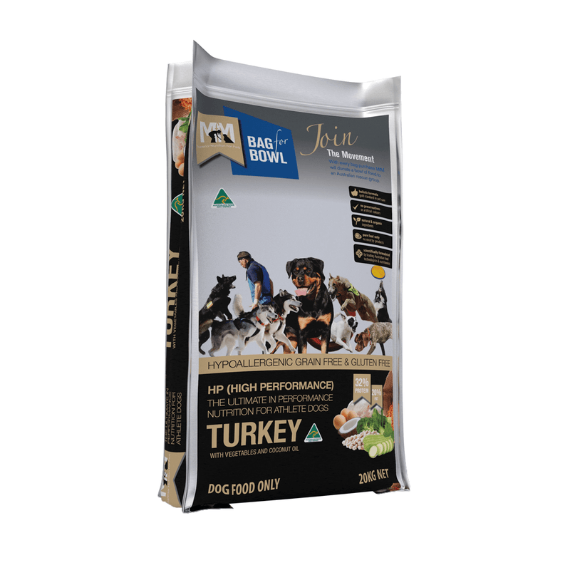 MfM Meals For Mutts Dry Dog Food Hypoallergenic Grain Free & Gluten Free High Performance Turkey
