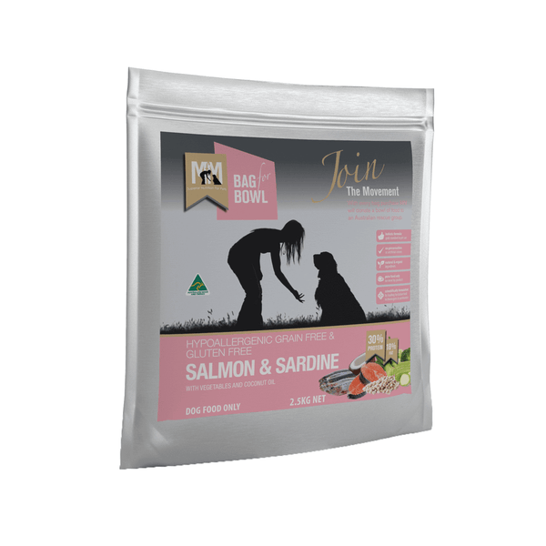 MfM Meals For Mutts Dry Dog Food Hypoallergenic Grain Free & Gluten Free Salmon & Sardine