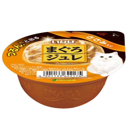 Ciao Cat Treats Tuna Flake in Soft Jelly Topping Chicken Fillet Pudding 65g