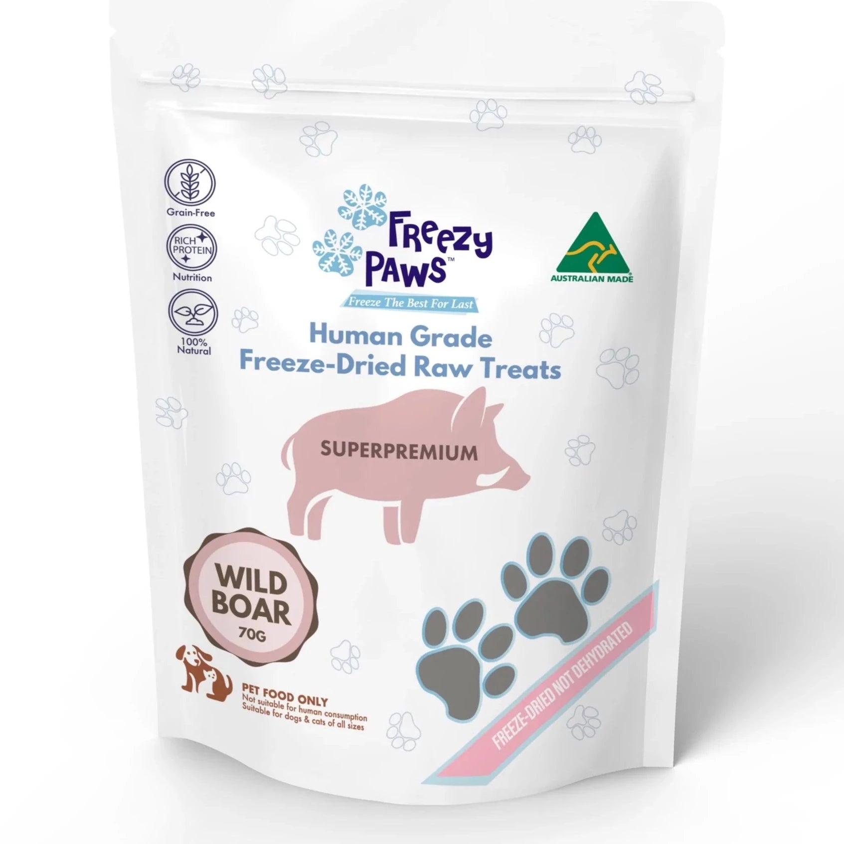 Freezy Paws Freeze Dried Wild Boar Treats 70g