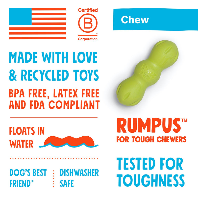 West Paw Rumpus Tough Fetch Stick Dog Toy - Medium by PeekAPaw