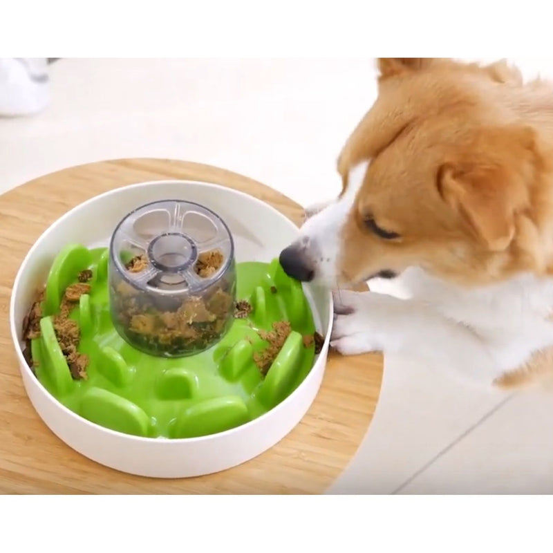 Pet DreamHouse SPIN UFO Maze Interactive Dog Bowl and Slow Feeder | PeekAPaw Pet Supplies