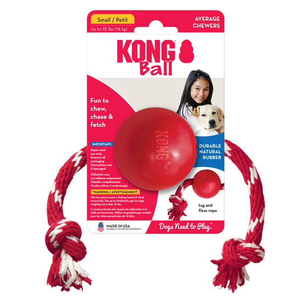 KONG Dog Toys Ball with Rope 01