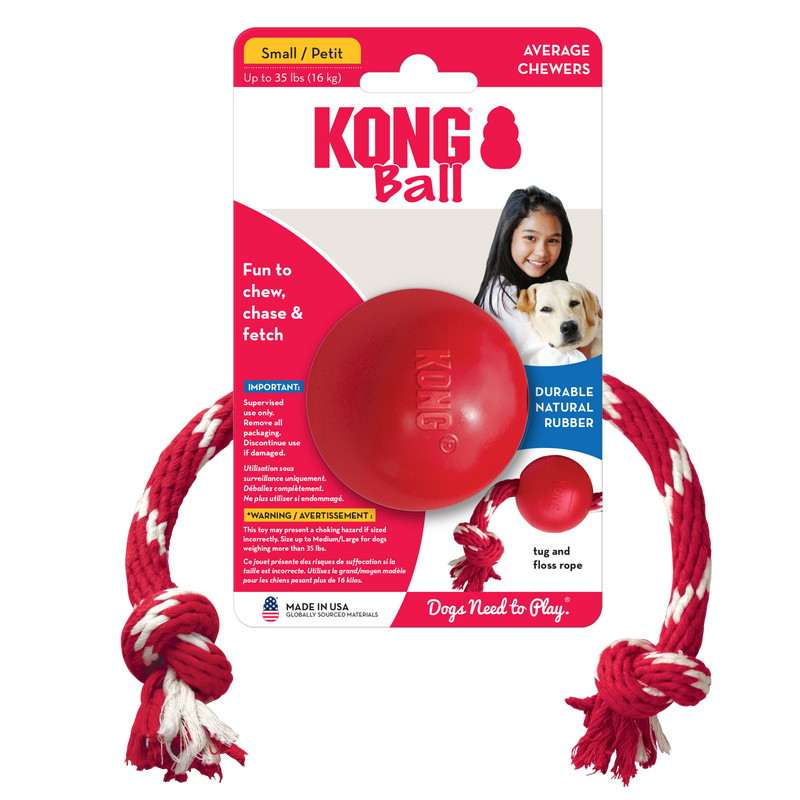 KONG Dog Toys Ball with Rope 01