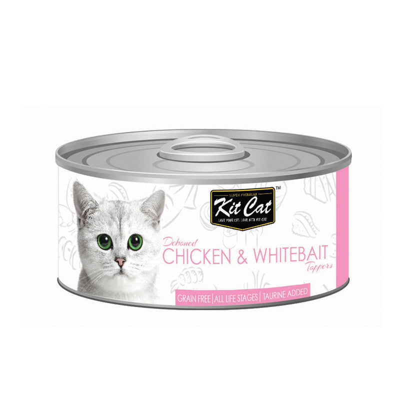 Kit Cat Toppers Canned Cat Food Chicken & Whitebait 80g