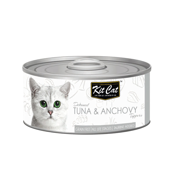 Kit Cat Toppers Canned Cat Food Tuna & Anchovy 80g