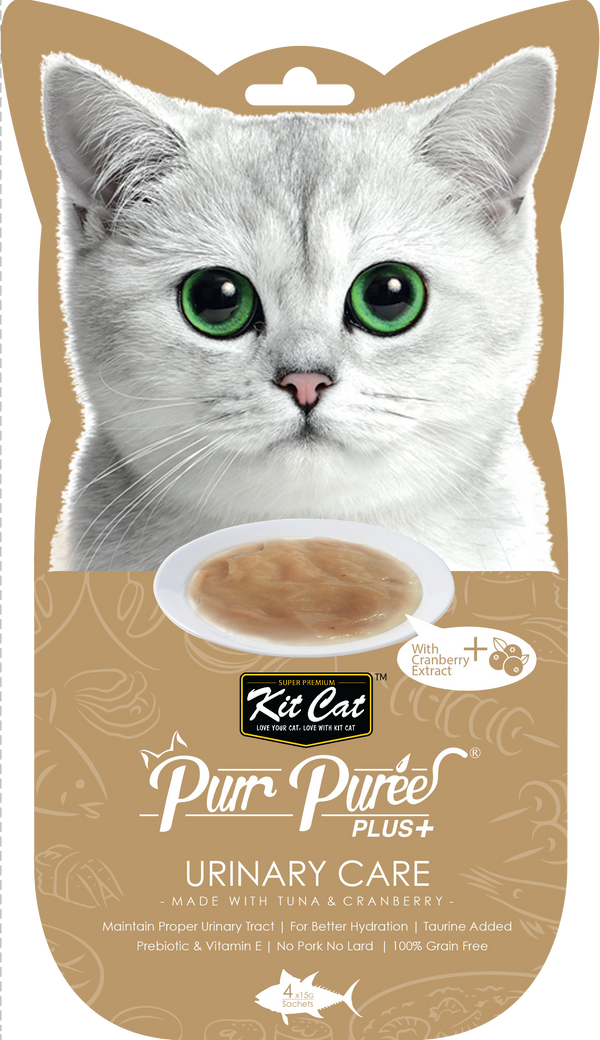 Kit Cat Purr Puree Plus+ Cat Treats Urinary Care