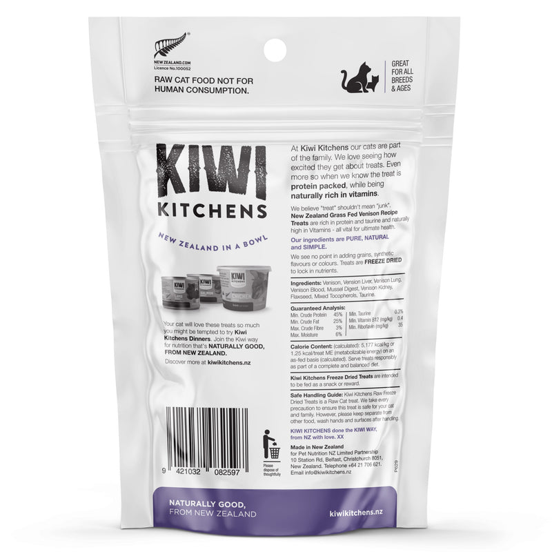 Kiwi Kitchens Freeze-Dried Cat Treat Venison 01