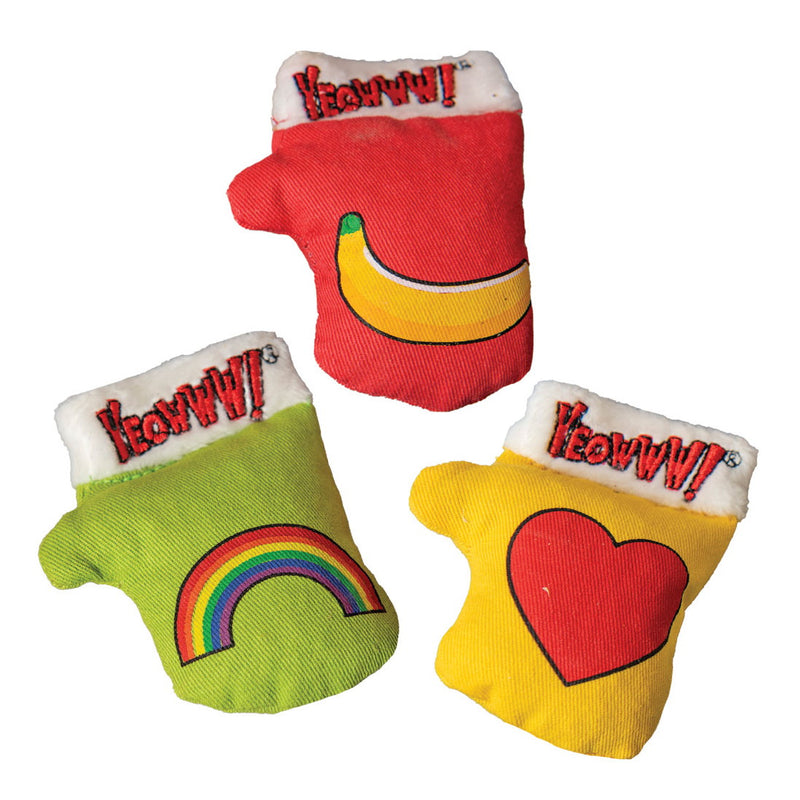 Yeowww! Catnip Cat Toys - Kitten Mittens 3-Pack 02
