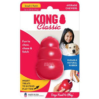 KONG Classic red natural rubber stuffable dog toy