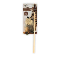 All for Paws AFP LAM Flying Mouse Wand cat toy, mouse on a wooden wand, on its header card