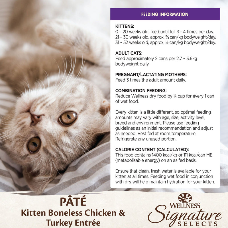 Wellness Core Wet Cat Food Signature Selects Kitten Boneless Chicken & Turkey