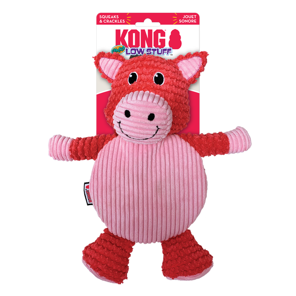 KONG Dog Toys Low Stuff Crackle Tummiez Pig 01