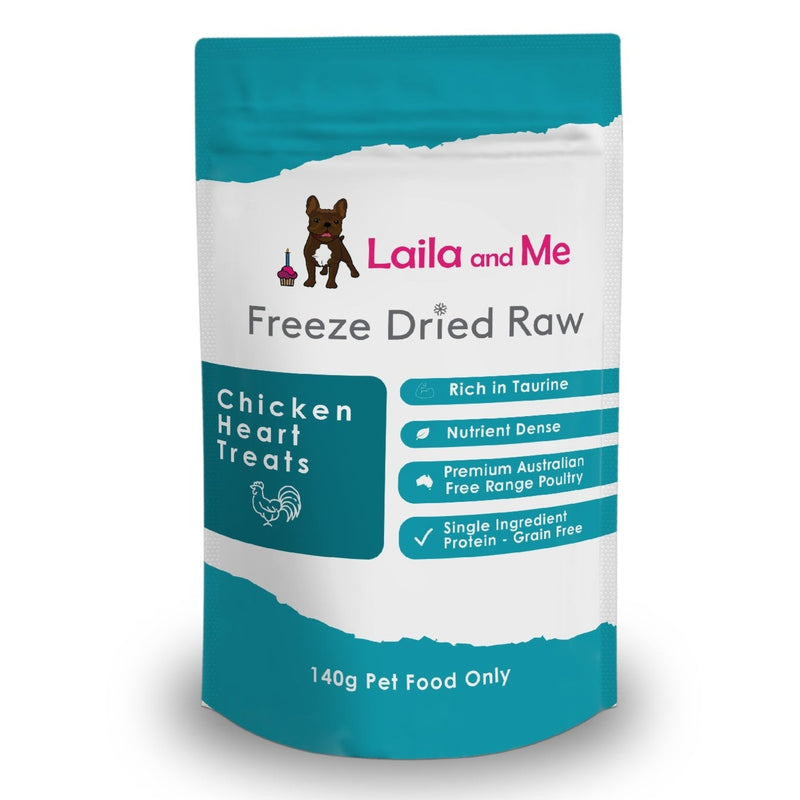 Laila & Me Freeze Dried Raw Chicken Heart Treats