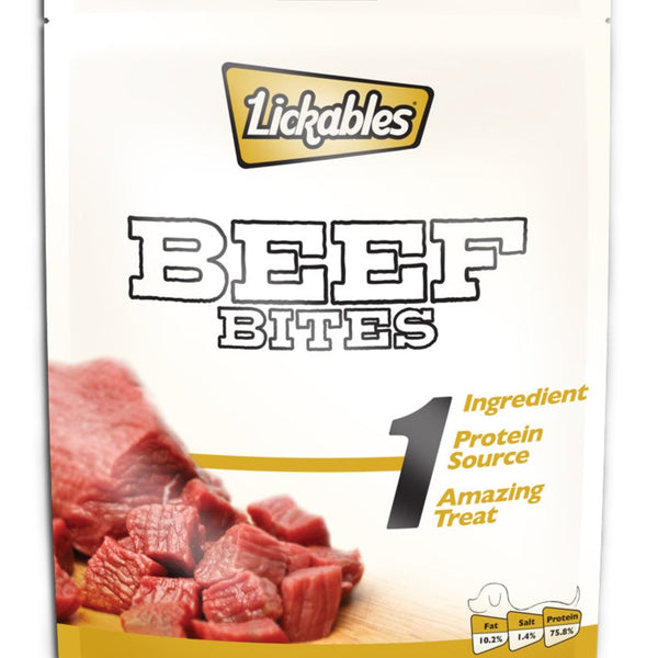 Lickables Dog Treats Beef Bites 50g