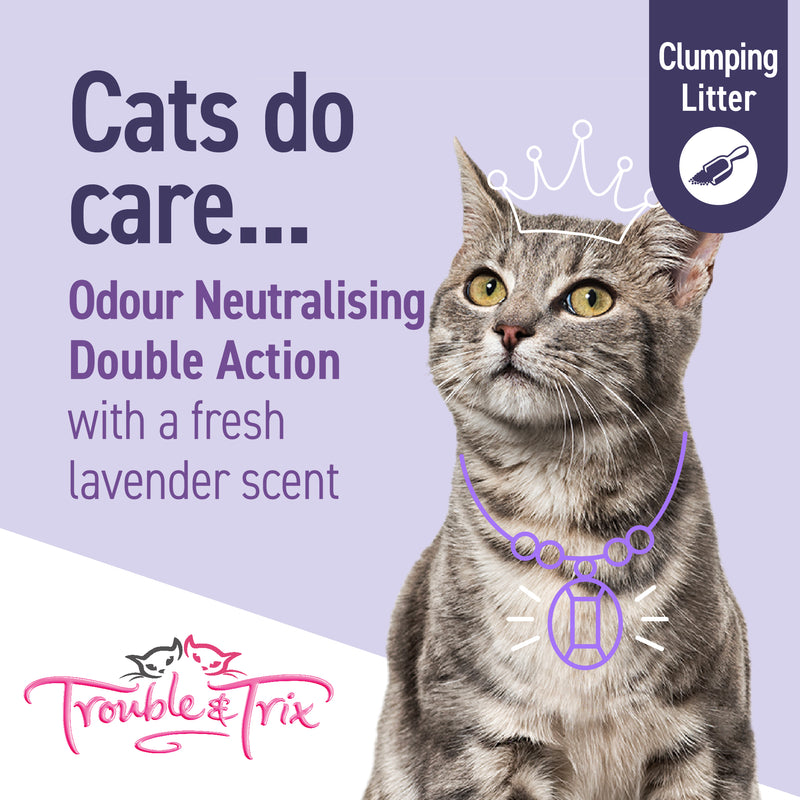 Trouble & Trix Odour Neutralising Clumping Cat Litter Lavender Scent