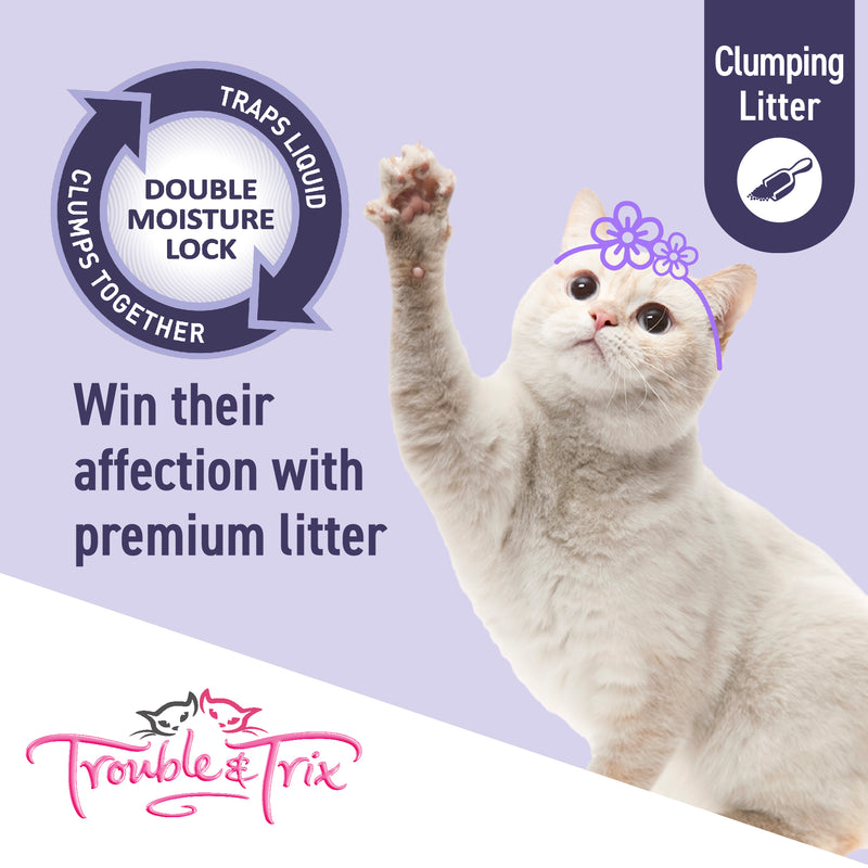Trouble & Trix Odour Neutralising Clumping Cat Litter Lavender Scent