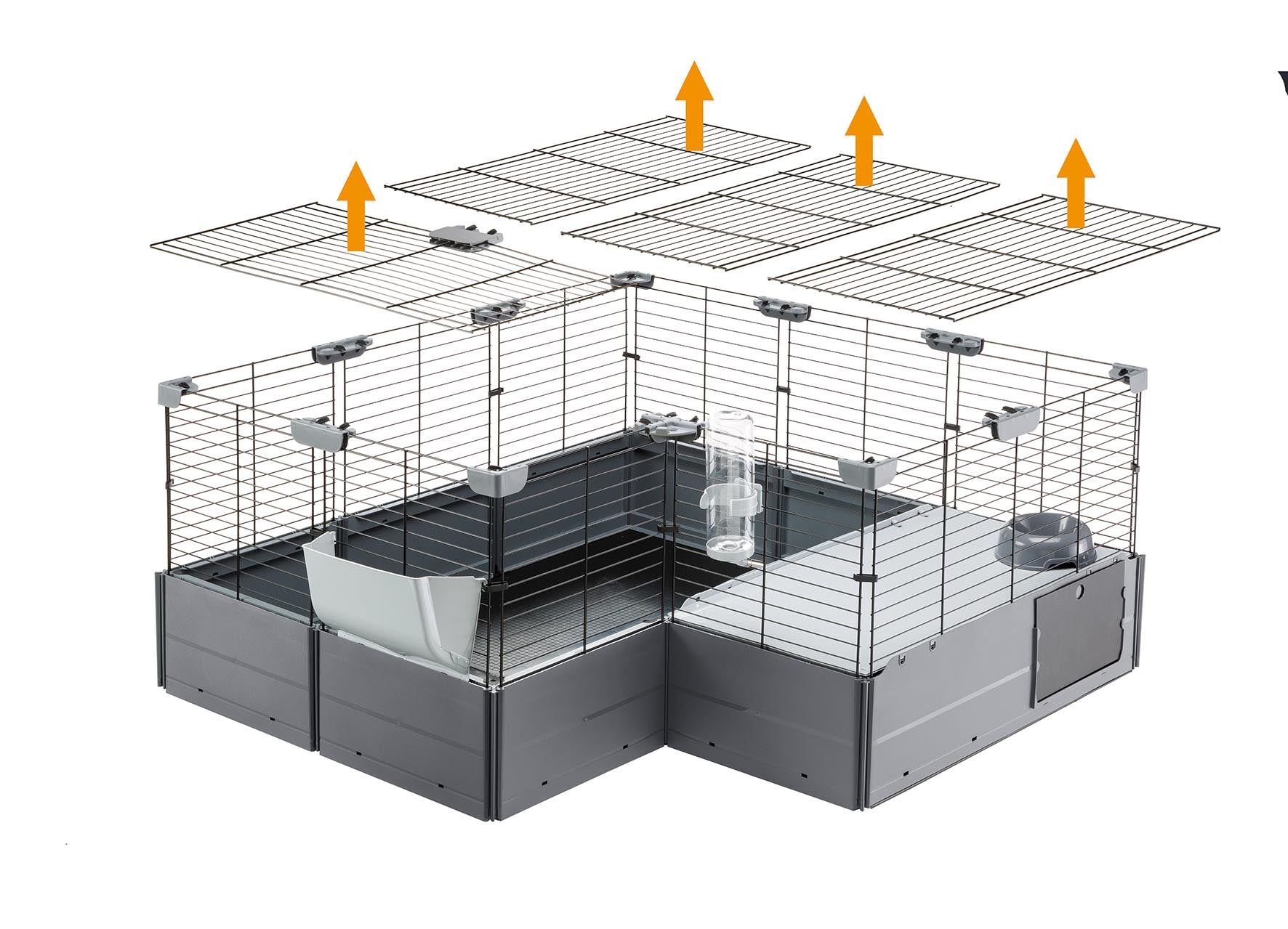 Ferplast Multipla Maxi Modular Cage with accessories for Rabbits and Guinea Pigs 10