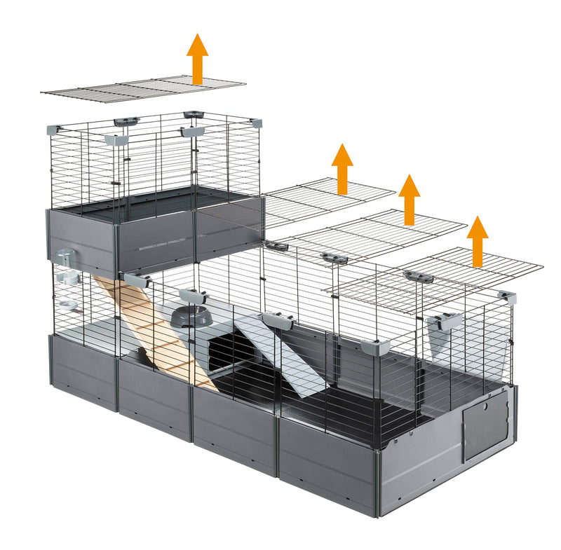 Ferplast Multipla Double Two-Storey Modular Cage with Accessories for Rabbits and Guinea Pigs 12