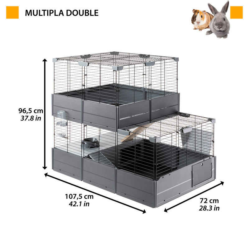 Ferplast Multipla Double Two-Storey Modular Cage with Accessories for Rabbits and Guinea Pigs 18