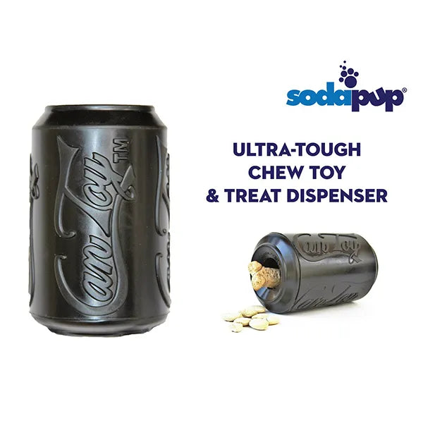 SodaPup Dog Chew Toys Magnum Can Toy Ultra Durable Rubber