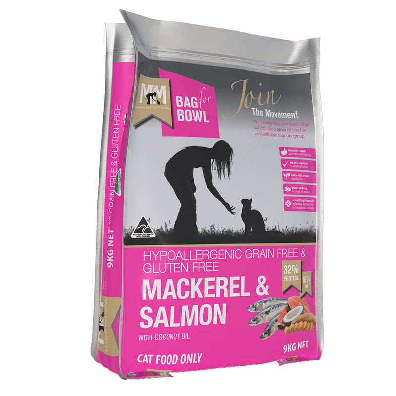 MfM Meals For Meows Dry Cat Food Hypoallergenic Grain Free & Gluten Free Mackerel & Salmon