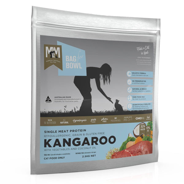 MfM Meals For Meows Dry Cat Food Single Meat Protein Hypoallergenic Grain & Gluten Free Kangaroo