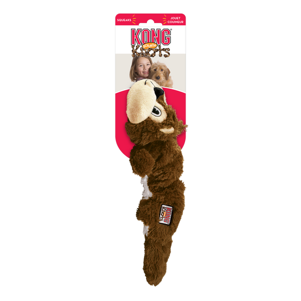 KONG Dog Toys Scrunch Knots Squirrel 01