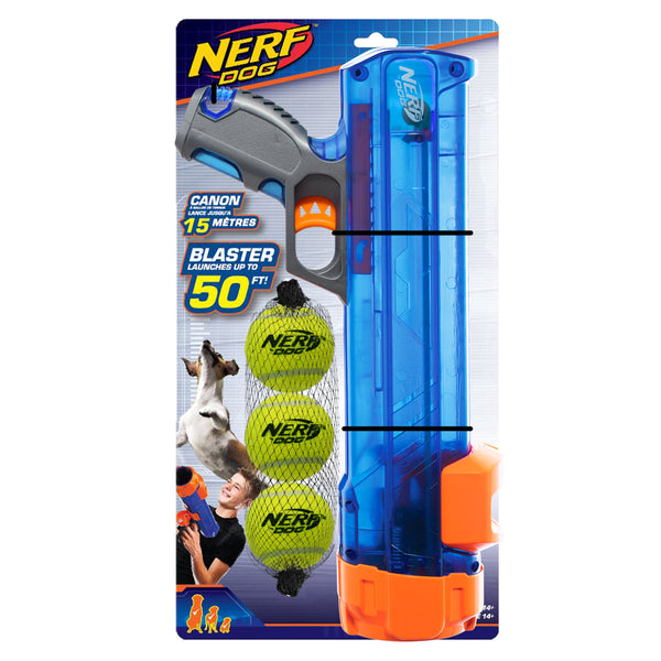 Nerf Dog Toy - Translucent Tennis Ball Blaster Set 40cm 01
